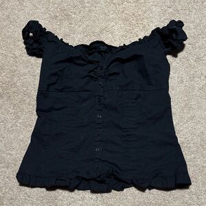 Black Off-Shoulder Top